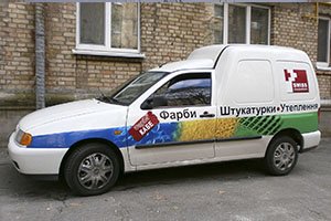 рекламные наклейки на Volkswagen