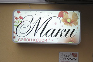Лайтбокс на салон красоты